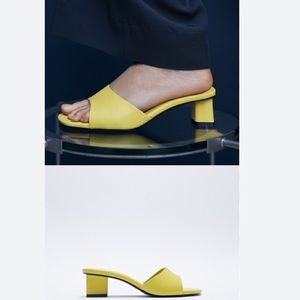 ZARA heel sandals - size 8 - green